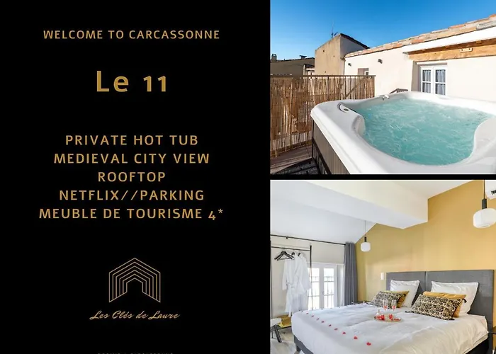 Le 11 Jacuzzi Avec Terrasses Clim Netflix Parking Apartament *